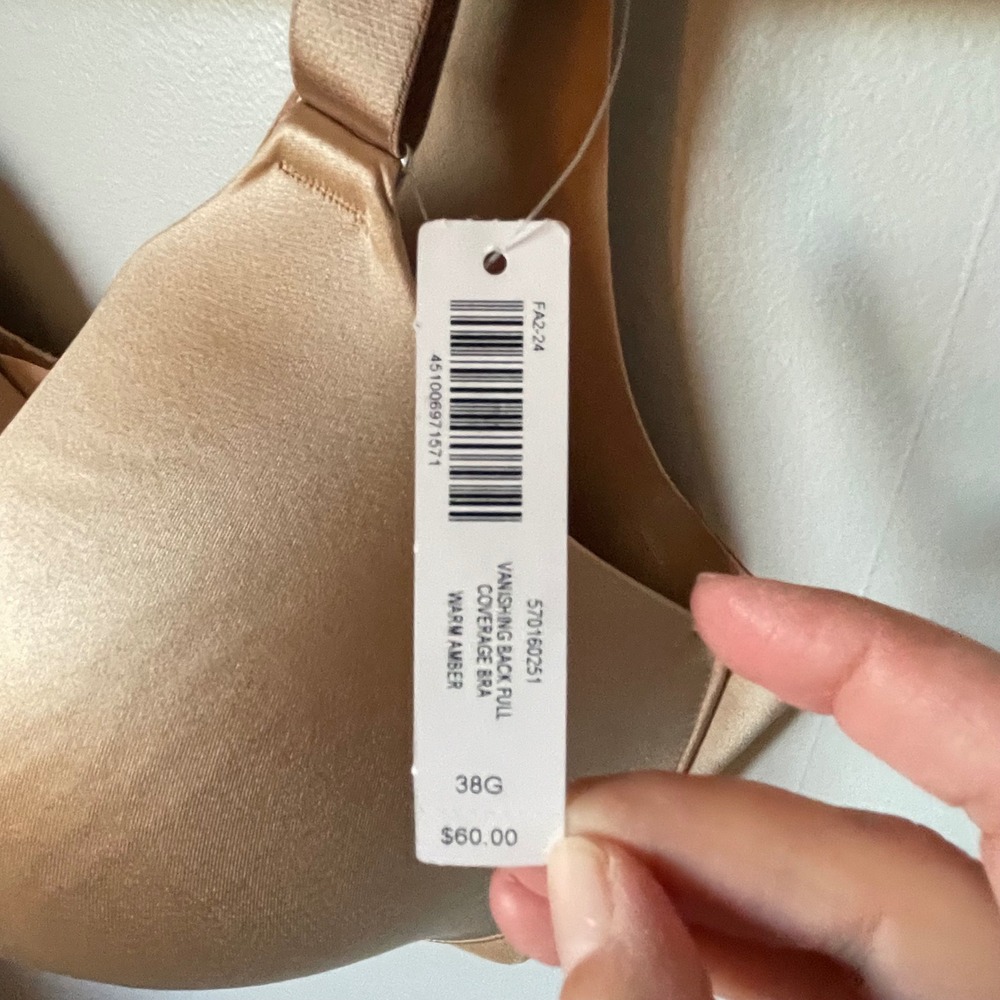 SOLD! Soma Vanishing Back Full Coverage Bra 38G Beige Smooth Underwire - Picture 10 of 10